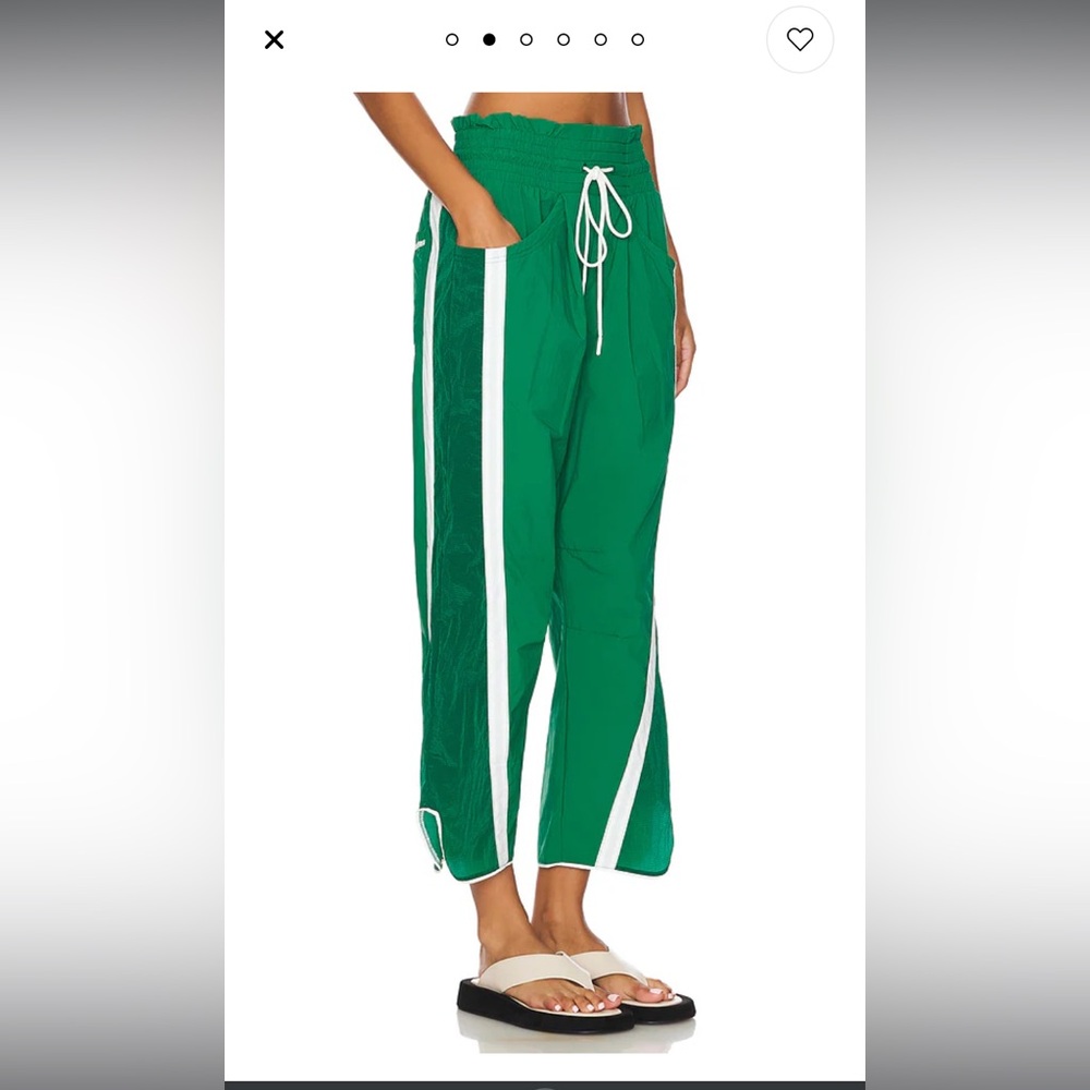 Free People Champs track Pants XS Heritage Green NWT